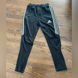 Boys Large Adidas Black w/ White strip Adidas Joggers
